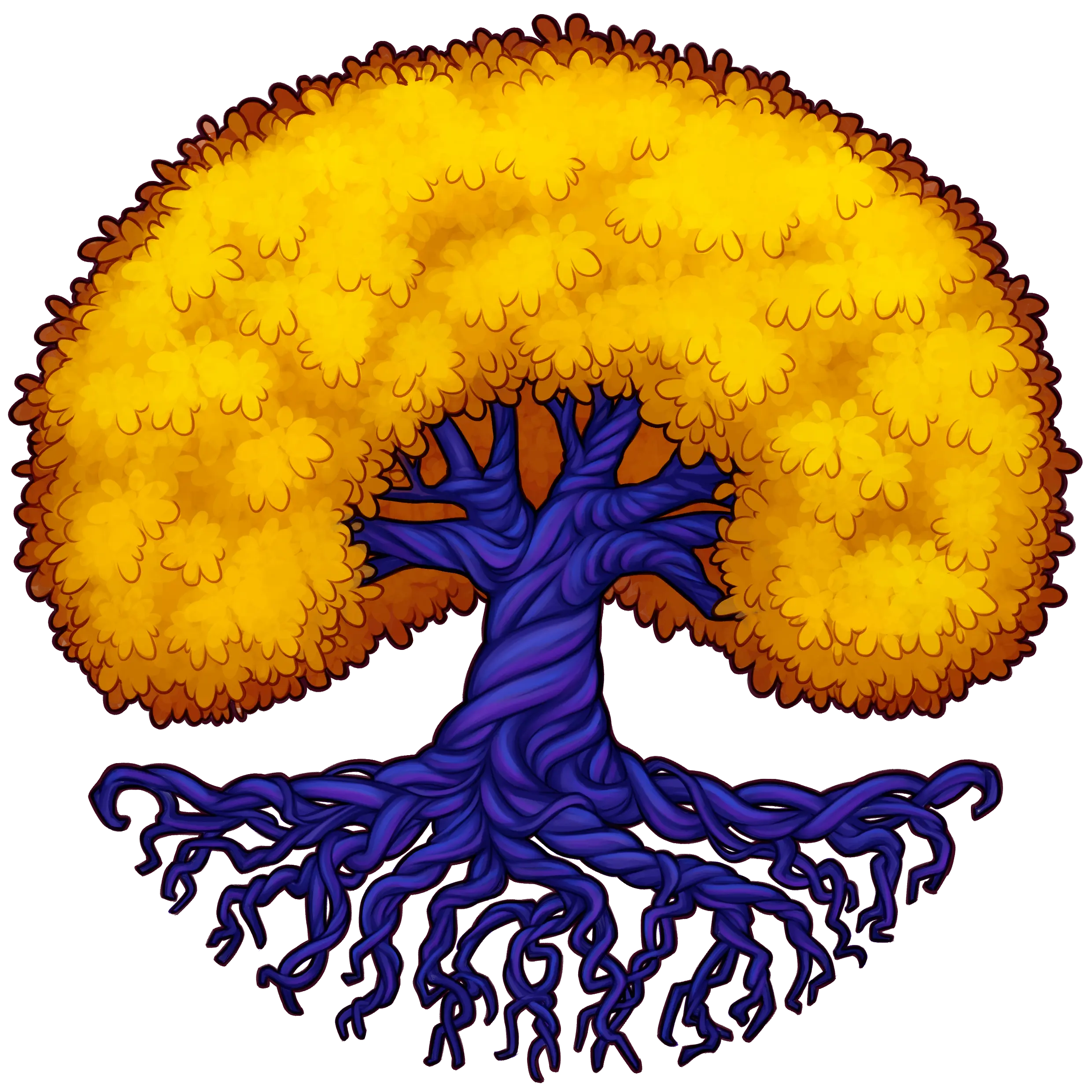 FaultyBranches logo, a world tree.